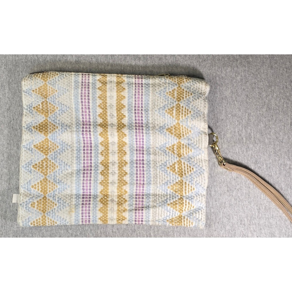 Purse & Clutch Woven Textile Wristlet Pouch Handmade Guatemala Boho Geometric